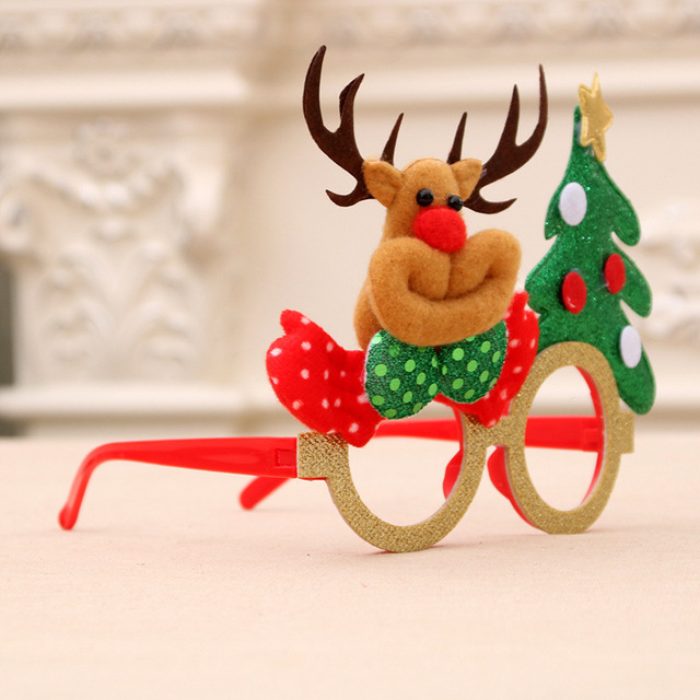 Okulary świąteczne dla dzieci Święty Mikołaj, Renifer, Bałwanek - dekoracje noworoczne i ozdoby domu - Wianko - 7