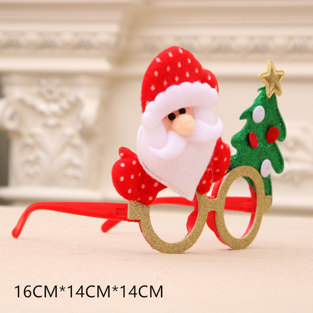 Okulary świąteczne dla dzieci Święty Mikołaj, Renifer, Bałwanek - dekoracje noworoczne i ozdoby domu - Wianko - 4