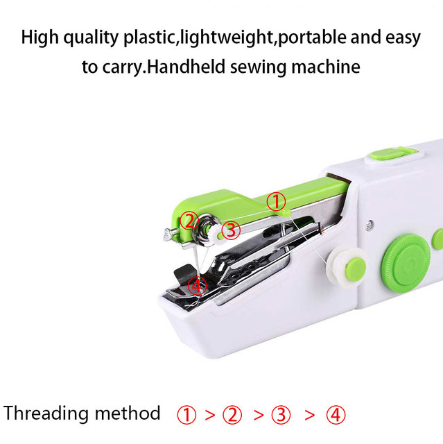 Maszyna do szycia ręcznego Mini elektryczna prosty ścieg do szybkich napraw w domu - Wianko - 5