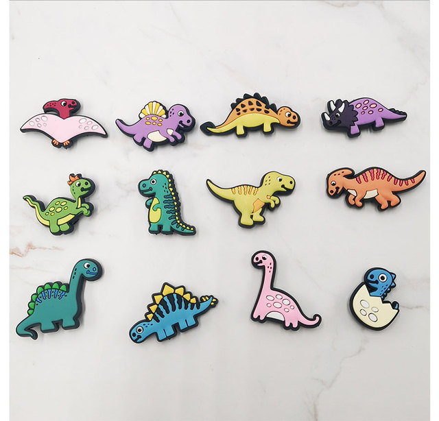 Akcesoria do butów - DIY dinozaur dekoracja - PVC klamra - funny - dzieci - prezent - Croc Charms - Wianko - 6