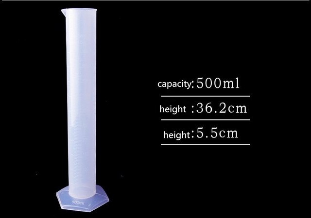 Cylinder miarowy z tworzywa sztucznego 50ml-1000ml z przezroczystą skalą - zestaw 2 sztuk - Wianko - 4