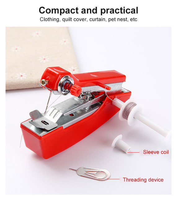Mini ręczna maszyna do szycia ubrań - prosty w obsłudze przyrząd do szycia i naprawy tkanin - Wianko - 9
