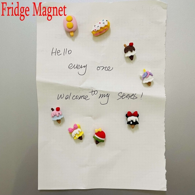 Naklejki magnetyczne na lodówkę żywica Cute Cartoon - Kawaii cekiny cukierki dla dzieci - Wianko - 1