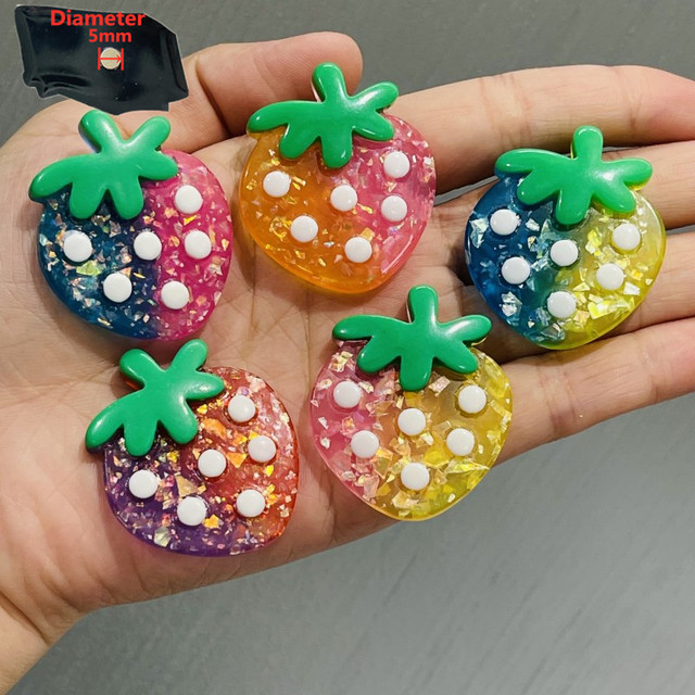 Naklejki magnetyczne na lodówkę żywica Cute Cartoon - Kawaii cekiny cukierki dla dzieci - Wianko - 4