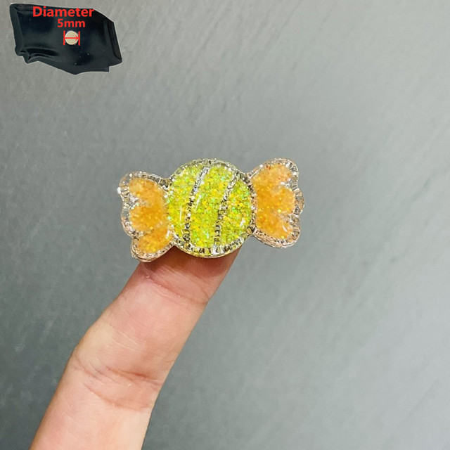 Naklejki magnetyczne na lodówkę żywica Cute Cartoon - Kawaii cekiny cukierki dla dzieci - Wianko - 6