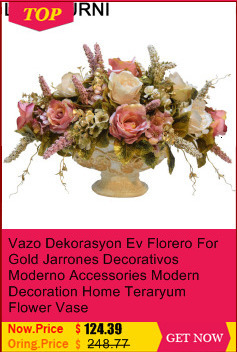Złoty dekoracyjny wazon Vazo jarron deco maison na kwiaty teraryum jarrones decorativos moderno - Wianko - 5