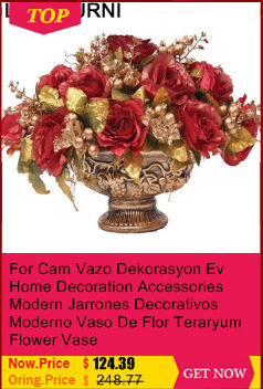 Złoty dekoracyjny wazon Vazo jarron deco maison na kwiaty teraryum jarrones decorativos moderno - Wianko - 8