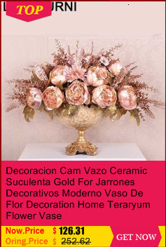 Złoty dekoracyjny wazon Vazo jarron deco maison na kwiaty teraryum jarrones decorativos moderno - Wianko - 17
