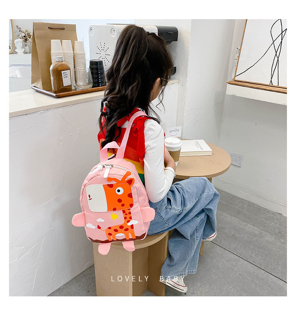 Regulowany plecak z szelkami bezpieczeństwa dla dzieci Cartoon Baby - żyrafa - Wianko - 8