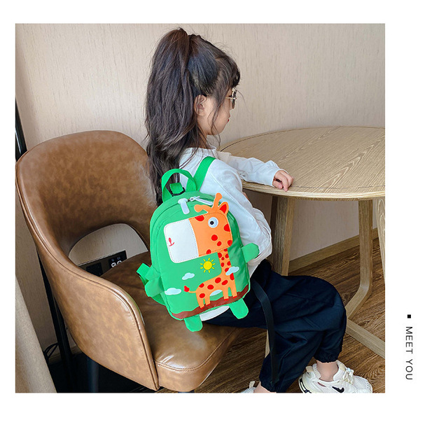Regulowany plecak z szelkami bezpieczeństwa dla dzieci Cartoon Baby - żyrafa - Wianko - 6