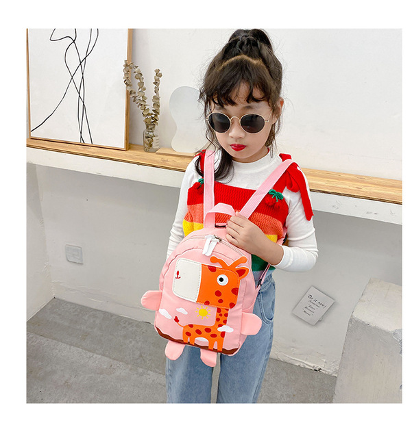 Regulowany plecak z szelkami bezpieczeństwa dla dzieci Cartoon Baby - żyrafa - Wianko - 7