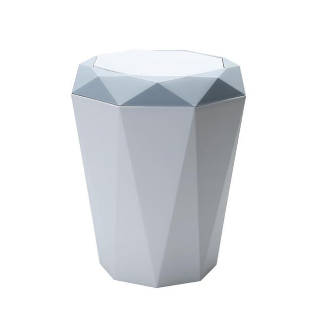 Kosz na śmieci styl skandynawski typ klapy S M L diamentowy kształt kuchnia łazienka biuro dom salon - Wianko - 12