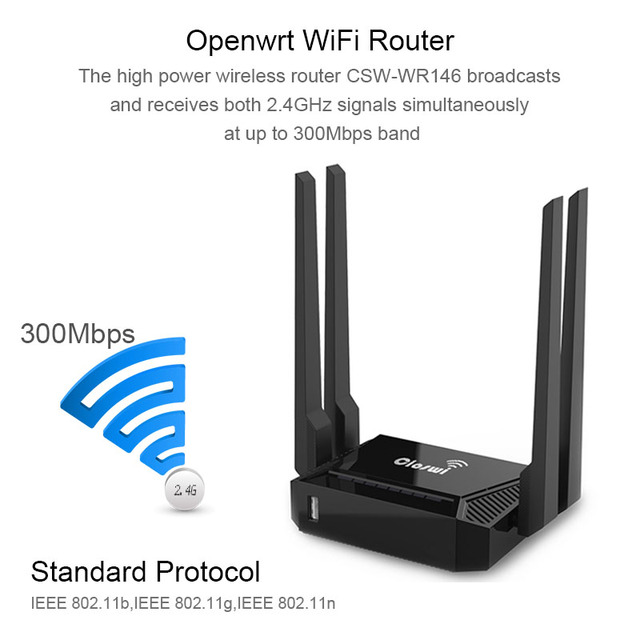 Bezprzewodowy Router Wifi Cioswi 300 mb/s z Openwrt - Wianko - 3