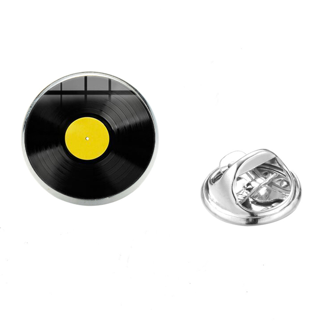 Broszka DJ gramofon z muzyką punkową - wzór klasyczny, dobra wibracja, szkło Cabochon - Wianko - 6