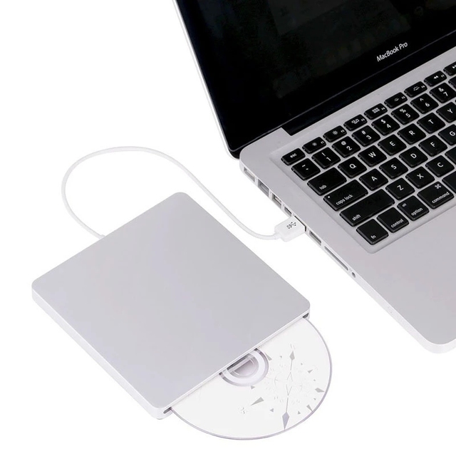 Zewnętrzny naped DVD USB3.0 ultra cienki do laptopa - palnik optyczny na CD i DVD dla systemów MAC i PC - Wianko - 4