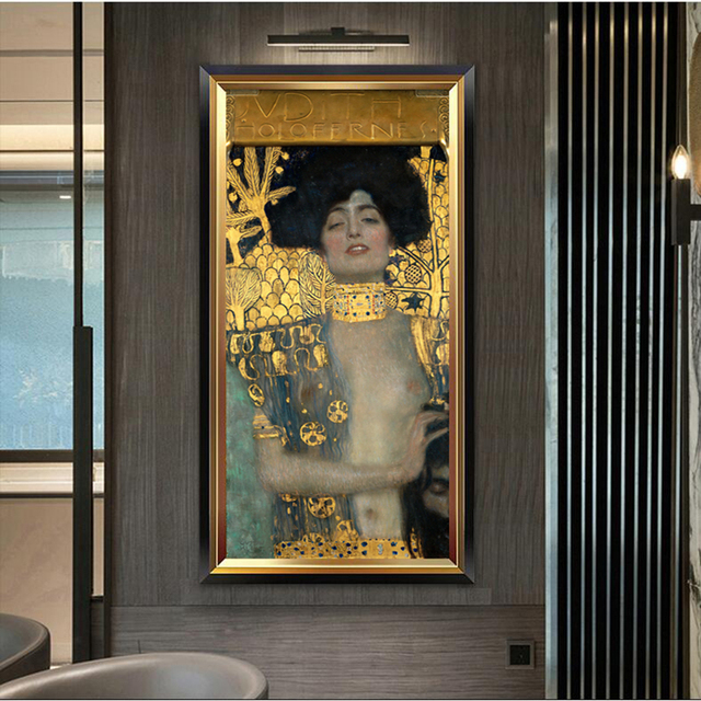 Judith i Holofernes - Gustav Klimt - Klasyczna Grafika na Płótnie - Reprodukcja Obrazu ściany do Wystroju Domu - Wianko - 3