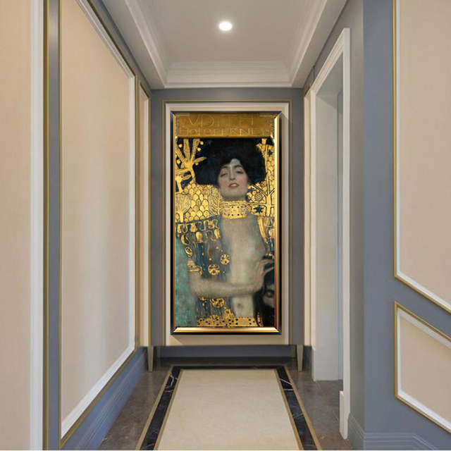 Judith i Holofernes - Gustav Klimt - Klasyczna Grafika na Płótnie - Reprodukcja Obrazu ściany do Wystroju Domu - Wianko - 1