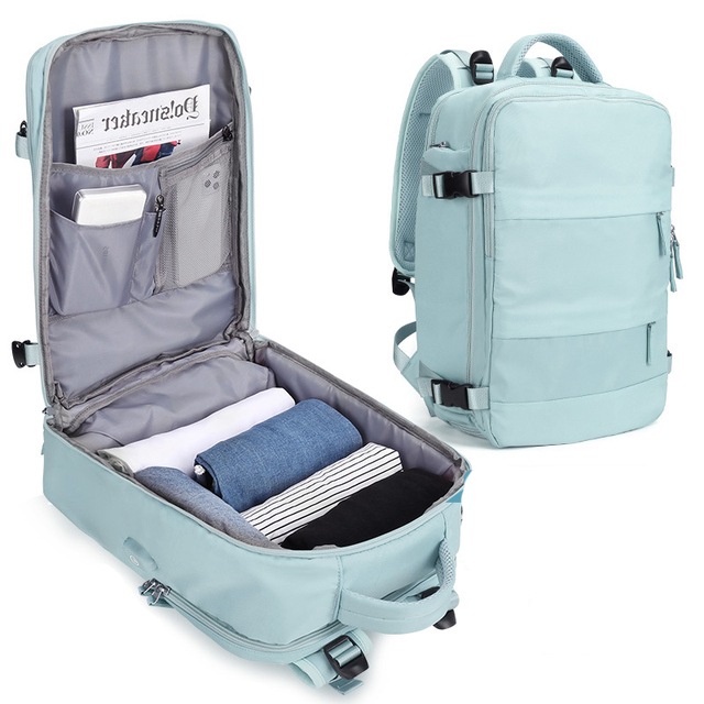 Duży plecak podróżny o zwiększonej pojemności i wielu funkcjach, dla mężczyzn i kobiet, z niezależnym plecakiem kieszonkowym - Wianko - 8