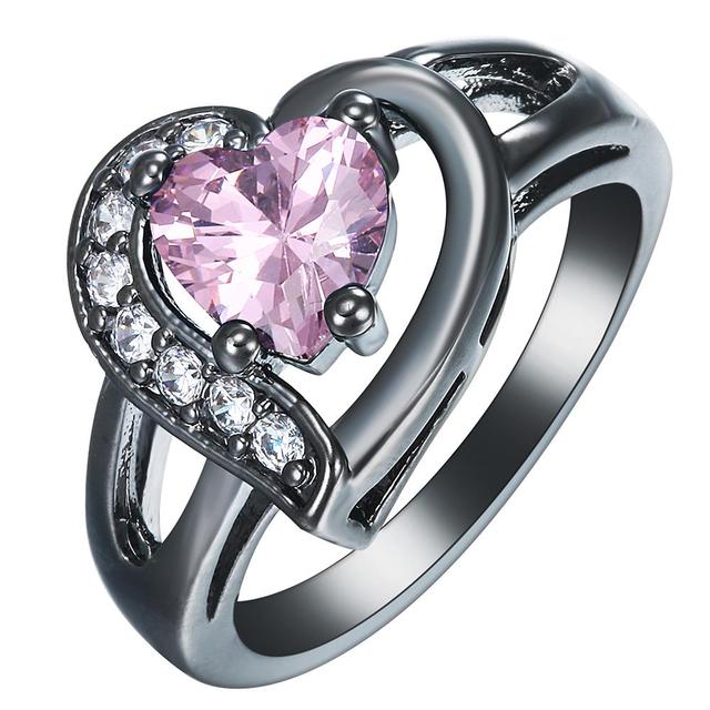 Czarne pierścienie z opalem w stylu vintage dla kobiet - pierścionki zaręczynowe - Wianko - 8