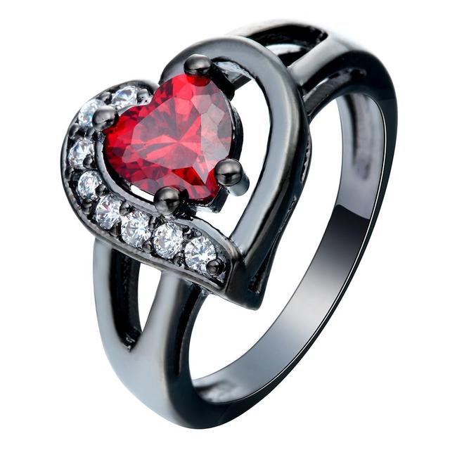 Czarne pierścienie z opalem w stylu vintage dla kobiet - pierścionki zaręczynowe - Wianko - 10