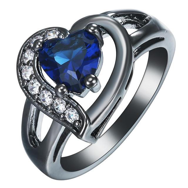 Czarne pierścienie z opalem w stylu vintage dla kobiet - pierścionki zaręczynowe - Wianko - 9