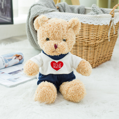 Nowy słodki sweter niedźwiedź pluszowa zabawka kreskówka lalka przytulanka dzieci urodziny - ekskluzywny prezent - Wianko - 13
