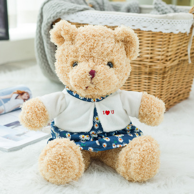 Nowy słodki sweter niedźwiedź pluszowa zabawka kreskówka lalka przytulanka dzieci urodziny - ekskluzywny prezent - Wianko - 14