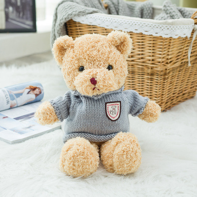 Nowy słodki sweter niedźwiedź pluszowa zabawka kreskówka lalka przytulanka dzieci urodziny - ekskluzywny prezent - Wianko - 10