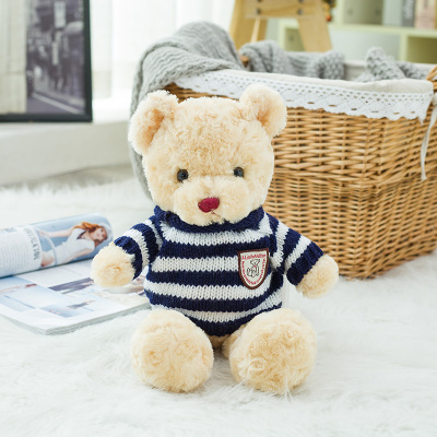 Nowy słodki sweter niedźwiedź pluszowa zabawka kreskówka lalka przytulanka dzieci urodziny - ekskluzywny prezent - Wianko - 5