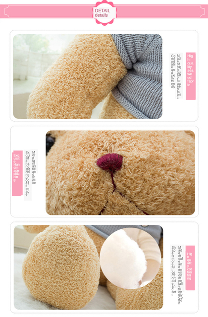 Nowy słodki sweter niedźwiedź pluszowa zabawka kreskówka lalka przytulanka dzieci urodziny - ekskluzywny prezent - Wianko - 22