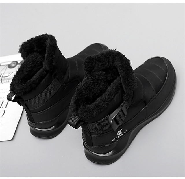 Ciepłe zimowe buty damskie do kostki zimowe odkryte wodoodporne pluszowe trampki rozmiar 42 - Wianko - 27