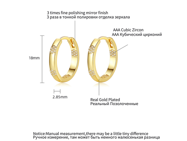 Złote kolczyki kołowe LUOTEEMI dla kobiet - biżuteria koreańska 2021 Boucle Oreille Femme - Wianko - 8