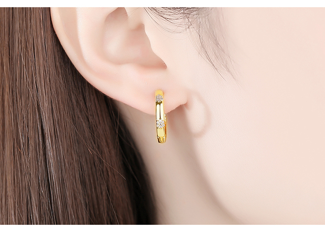 Złote kolczyki kołowe LUOTEEMI dla kobiet - biżuteria koreańska 2021 Boucle Oreille Femme - Wianko - 9