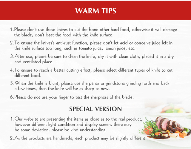 Nóż kuchenny do krojenia mięsa ze stali nierdzewnej i drewnianym uchwytem - Wianko - 5