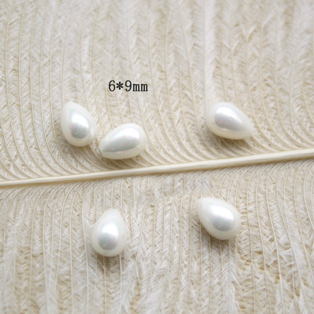 Białe półotworowe krople łezki - biżuteria z naturalnych koralików perłowych - Wianko - 5
