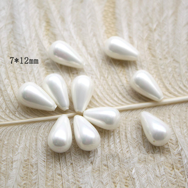 Białe półotworowe krople łezki - biżuteria z naturalnych koralików perłowych - Wianko - 6