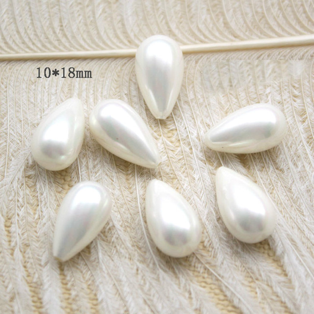 Białe półotworowe krople łezki - biżuteria z naturalnych koralików perłowych - Wianko - 9