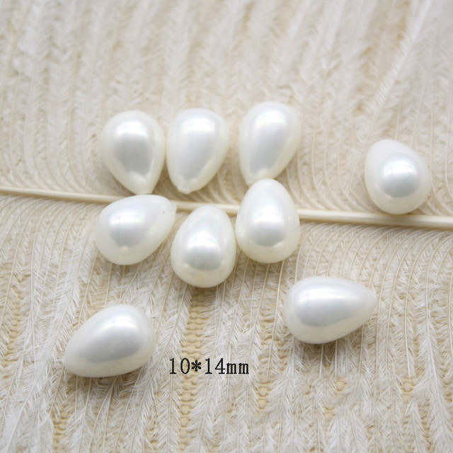 Białe półotworowe krople łezki - biżuteria z naturalnych koralików perłowych - Wianko - 8