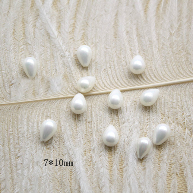 Białe półotworowe krople łezki - biżuteria z naturalnych koralików perłowych - Wianko - 7