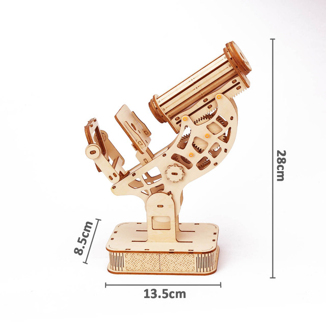 3D Stem zestaw mikroskopu biologicznego drewnianego z mechanicznymi puzzlami - powiększenie optyczne 160X dla dzieci i dorosłych - Wianko - 21