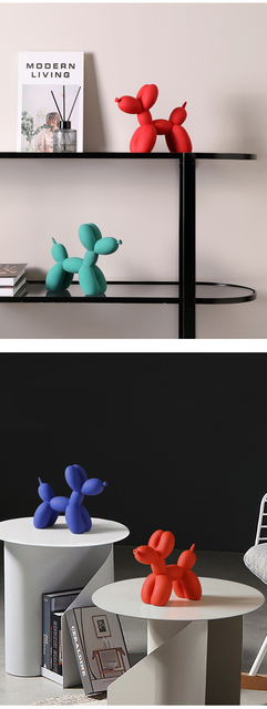 Rzeźba żywiczna zwierząt - balon pies - nordycki styl - dekoracja salonu - stołowa miniatura - Wianko - 13