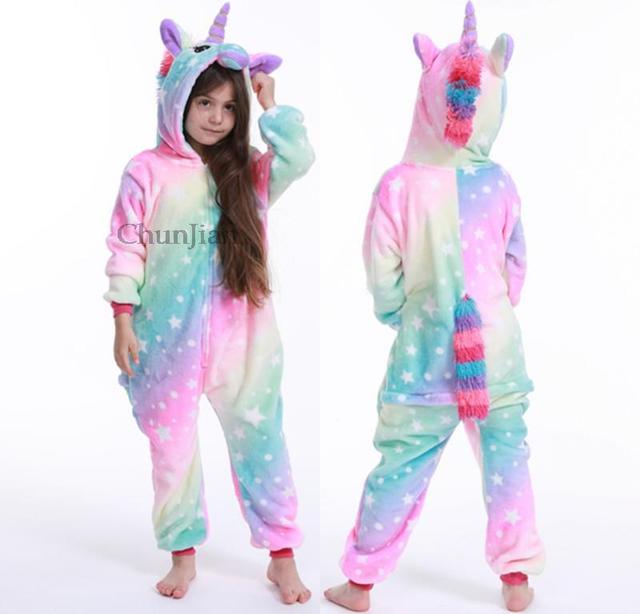 Dziecięce flanelowe miękkie piżamy zimowe Onesie Kigurumi - chłopcy, dziewczęta, śpioszki - Wianko - 14