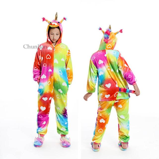 Dziecięce flanelowe miękkie piżamy zimowe Onesie Kigurumi - chłopcy, dziewczęta, śpioszki - Wianko - 28