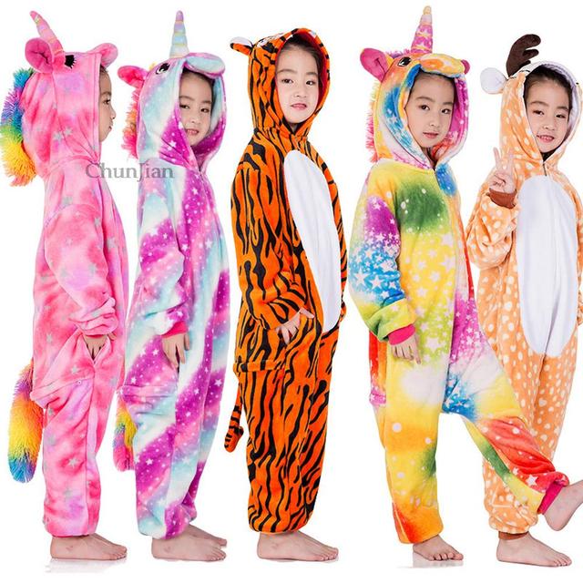 Dziecięce flanelowe miękkie piżamy zimowe Onesie Kigurumi - chłopcy, dziewczęta, śpioszki - Wianko - 8