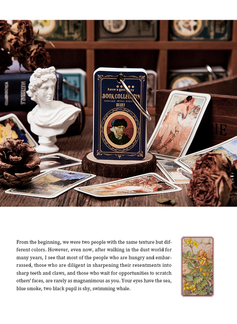 100 sztuk Retro Kartek Dekoracyjnych na Mini Kartce Kraft Paper z Serii Vintage Book Collection Journal - DIY Dekoracje, życzenia, pocztówki - Wianko - 5