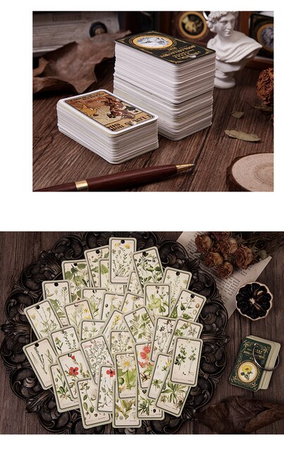 100 sztuk Retro Kartek Dekoracyjnych na Mini Kartce Kraft Paper z Serii Vintage Book Collection Journal - DIY Dekoracje, życzenia, pocztówki - Wianko - 12