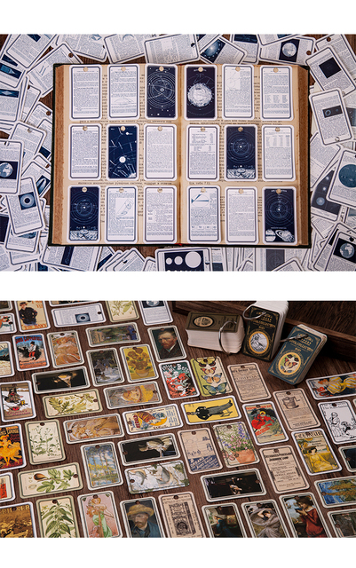 100 sztuk Retro Kartek Dekoracyjnych na Mini Kartce Kraft Paper z Serii Vintage Book Collection Journal - DIY Dekoracje, życzenia, pocztówki - Wianko - 22