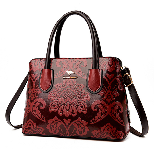 Duża pojemność torebki damskiej z luksusowym kwiatowym wzorem i wygodnym uchwytem na ramię - Wianko - 15