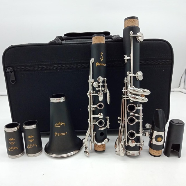 Profesjonalny klarnet marki MFC z bakelitową obudową, niklowanymi srebrnymi kluczami i futerałem oraz ustnikiem - Wianko - 5