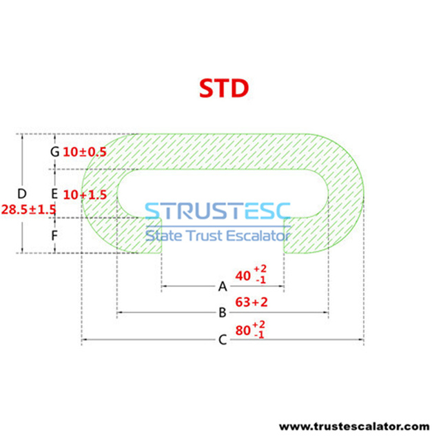 Poręcz do ruchomych schodów Fujitec Travelator Model STD+CHA - Wianko - 1